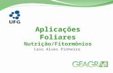 Adubação Foliar - Nutrição/Fitormônios