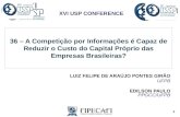 A competição por informações é capaz de reduzir o custo do capital próprio das empresas brasileiras
