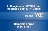 Aplicações em HTML5 para interação com a TV Digital
