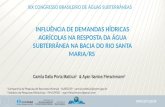INFLUÊNCIA DE DEMANDAS HÍDRICAS AGRÍCOLAS NA RESPOSTA DA ÁGUA SUBTERRÂNEA NA BACIA DO RIO SANTA MARIA/RS