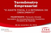 9º Termômetro Empresarial LIDE Pernambuco / IBOPE Inteligência 2016