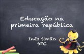 Educação na primeira república portuguesa