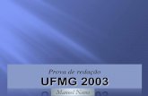 Prova de redação da UFMG-2003