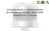 Comparando o desempenho do disco no SGBD: HD, SDD, Ramdrive e Cloud
