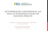 Determinação experimental da taxa de desgaseificação de líquidos apresentação