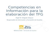 Competencias en información para la elaboración del Trabajo Fin de Grado (Fac. de Humanidades)