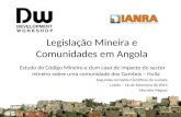 16092015: Legislação Mineira e Comunidades em Angola