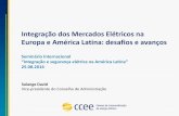 Integração dos Mercados Elétricos na Europa e América Latina: desafios e avanços - Seminário Internacional  “Integração e segurança elétrica na América Latina”