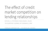 The effect of credit market competition on lending