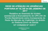 REDE DE ATENÇÃO ÀS URGÊNCIAS – PORTARIA Nº 10, DE 04 DE JANEIRO DE 2017