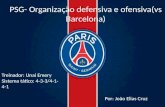 PSG- Organização def e of(vs Barcelona)
