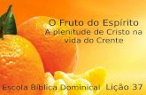 Lição 37   O fruto do Espírito — a plenitude de Cristo na vida do crente