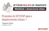 30º Fórum Paulista do Transporte – Mobilidade e Abastecimento Urbano - Palestra Tayguara Helou