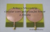 Projeto de antena microstrip circular com polarização linear 2,45 g hz