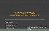 Perícia Forense - Análise dos Sistemas de Arquivos