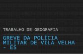 Greve da polícia militar no Espírito Santo