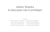 vida e contribuições para a educação de Anísio Teixeira