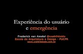 Experiência do usuário e emergência