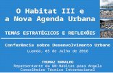 20160705: UN-Habitat Conferência Sobre Desenvolvimento Urbano