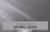 Prova de redação da UFMG-2009