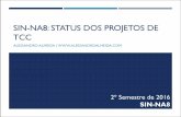 Status Report dos TCCs (SIN-NA8): 2º semestre de 2016