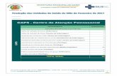 Produção das unidades de saúde de Iracemápolis fevereiro/2017