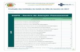 Produção das Unidades de Saúde de Iracemápolis - Janeiro/2017