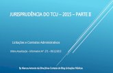Jurisprudências TCU - 2º Semestre de 2015