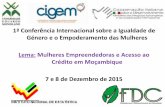 Medindo o empoderamento das Mulheres Moçambicanas