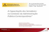 João Bilhim - A Capacitação dos Servidores no Contexto da Administração Pública Contemporânea
