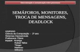 Apresentação Semáforos, monitores, troca de mensagens, Deadlock