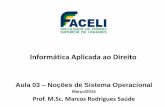 D1 - Marcos Rodrigues Saúde - Informática Aplicada ao Direito - Aula 03 - Sistemas Operacionais