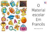 O material escolar em francês