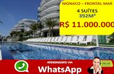 Monaco, apartamento, 4 suítes, 392m2, Frontal mar, Barra da Tijuca (21) 9.8791-3010