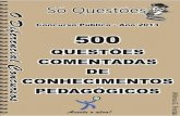 Conhecimentos pedagógicos  500 questões comentadas