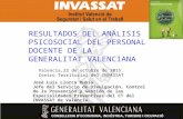 Llorca Rubio, José Luís: Resultados del análisis psicosocial del personal docente de la Generalitat Valenciana