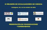 XI Reunión de Divulgadores de Ciencia Cartagena