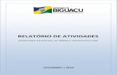 Secretaria Municipal de Obras e Infraestrutura de Biguaçu - Relatório de Atividades - Dezembro/2010