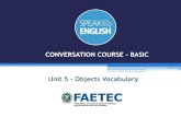 Unit 5  - conversation course - objects  vocabulary