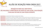 AULÃO DE REDAÇÃO PREPARATÓRIO PARA ENEM 2017. PROFESSOR: ANTÔNIO FERNANDES NETO