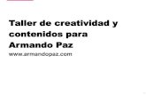 Taller de Creatividad Armando Paz