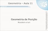 Geometria – Aula 11 · PDF filePostulado da inclusão •Se dois pontos distintos de uma reta ... ortogonais de todos os pontos da figura sobre o plano. ... Aula 12 Poliedros convexos
