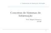 Conceitos de Sistemas de Informação - Site Prof Miguel ... · PDF fileSistemas de Informação • Sociedade global e informatizada de hoje • Ambientes de negócios ... Sistemas