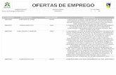 OFERTAS DE EMPREGO - cm- · PDF fileCORTADOR DE CARNE SERRALHEIRO CIVIL ... Verifica se tudo está em ordem, com relação à limpeza, ... Serviço de Emprego de Matosinhos 2015-04-01