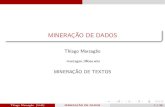 MINERAÇÃO DE DADOS - thiagomarzagao.comthiagomarzagao.com/assets/teaching/mineracao/slides10.pdf · MINERAÇÃO DE DADOS ThiagoMarzagão marzagao.1@osu.edu MINERAÇÃODETEXTOS Thiago