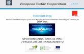 European Textile Cooperation 26.06 - atp.pt Sousa Cardoso.pdf · técnica em ambiente próximo do operacional. - Ações de Inovação (IA) Produzir planos ou designs para produtos,