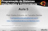 Aula 5 - · PDF file2013-2 Programação de Sistemas Distribuídos e Concorrência ... Aula 5 Prof: Carlos Eduardo de Carvalho Dantas ... agnósticos em termos de linguagem de programação;