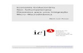Economia Evolucionária Neo-Schumpeteriana: · PDF fileNeo-Schumpeteriana: Elementos para uma Integração Micro-Macrodinâmica Mario Luiz Possas ... seu artigo provocativo de 2002