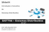 SIST706 – Sistemas Distribuídos · PDF fileDefinição curiosa “Você sabe que existe um sistema distribuído quando a falha de um computador que você nunca ouviu falar impede