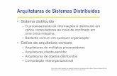 Arquiteturas de Sistemas Distribuídos - SIGAAjair/ES/slides/ArqSistDist.pdf · Arquiteturas de Sistemas Distribuídos •Sistema distribuído –O processamento de informações